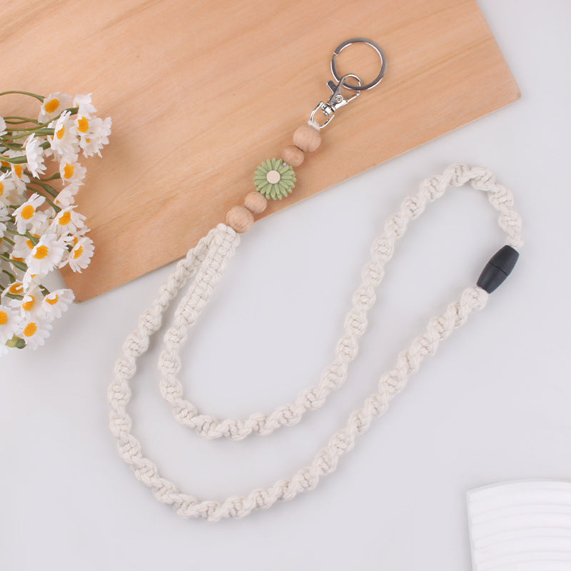 Wholesale Cartoon Little Daisy Handmade Woven Keychain